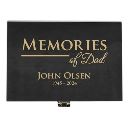 Personalized Memorial Keepsake Box - Custom Engraved Wooden Memory Box for Remembrance Sympathy Gift for Loss of Loved One - Funeral Urn Box for Ashes, Photos, Mementos - Customized Gifts - style: 9. Memorial Designs