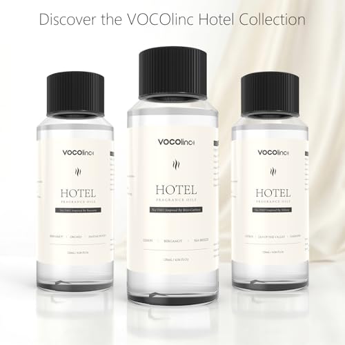 VOCOlinc Hotel Collection Diffuser Oil - Ritz-Carlton - Inspired by Luxury Five Star Hotel Lobby Scent Oil for Waterless Oil Diffusers, Luxurious Scents of Lemon, Bergamot, and Sea Breeze (4.06 OZ)