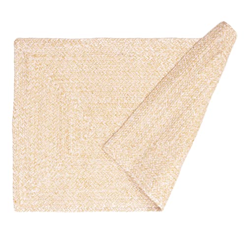 Super Area Rugs Farmhouse Braided Rug Cotton Kitchen Reversible Carpet, Yellow & White, 2' X 3' Rectangle - color: Yellow & White, size: 2' x 3' (Rectangular)