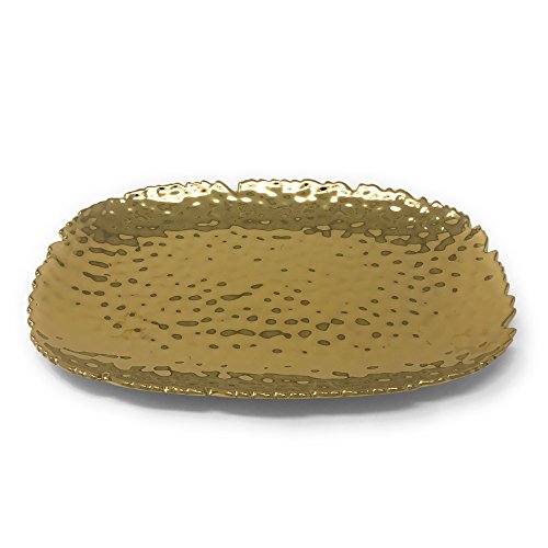 Pampa Bay Golden Millennium Titanium-Plated Porcelain 11-inch Platter, Gold