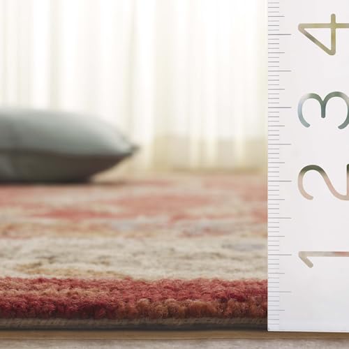 SAFAVIEH Chelsea Collection Accent Rug - 2'6" x 4', Red, Hand-Hooked French Country Wool, Ideal for High Traffic Areas in Entryway, Living Room, Bedroom (HK141C) - color: Red, size: 2'6" x 4' (Rectangular)