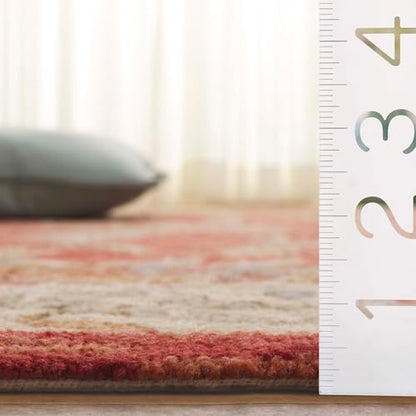 SAFAVIEH Chelsea Collection Accent Rug - 2'6" x 4', Red, Hand-Hooked French Country Wool, Ideal for High Traffic Areas in Entryway, Living Room, Bedroom (HK141C) - color: Red, size: 2'6" x 4' (Rectangular)