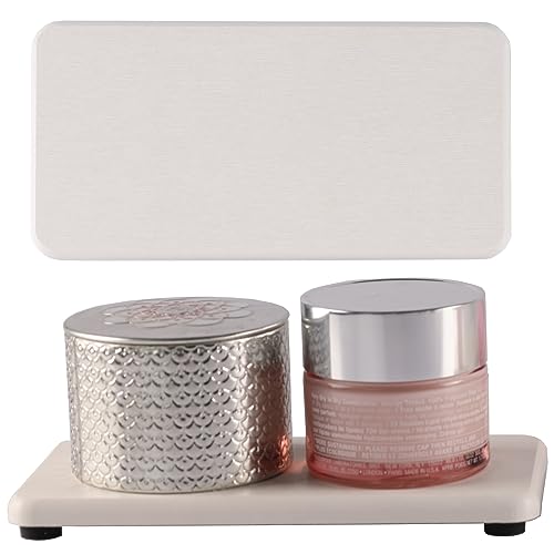 NiuYichee 2 Pcs Sink Stone Soap Trays, Water Absorbing Diatomite Tray Used for Hand Soap/Cosmetic Bottles/Dish Soap in the Kitchen/Bathroom Sink Countertop, Fast Dry Stone Tray with Non-Slip Pads - color: White, size: 6.3" x 3.15" without groove