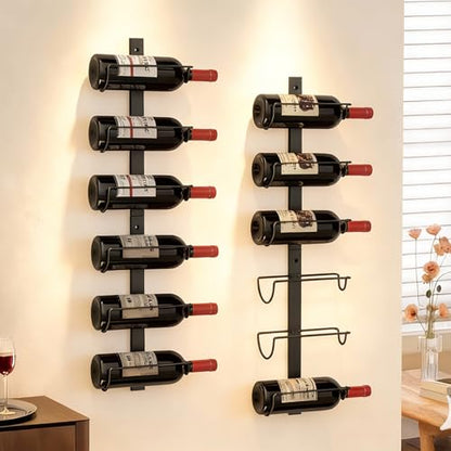 X-cosrack DIY 12 Bottles Wall Mounted Wine Rack, Detachable Wine Storage Organizer, Used Alone or A Set of 4, Wall Wine Display, for Kitchen, Dining Room, Bar, Wine Cellar - size: 1 Pack (12 Bottles)