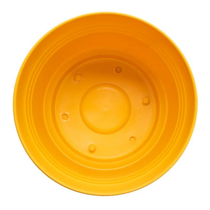 Bloem Saturn Planter w/Saucer (SP1023), Earthy Yellow, 10" - color: Earthy Yellow, size: 10"
