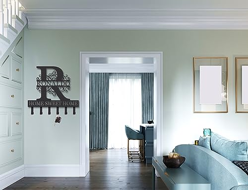 Personalized Key Holder for Wall, Key Hooks for Wall, Key Holder Coat Rack, Rustic Key Holder for Wall, Key Holder Simple and Practical Key Hooks, Key Holder Wall Hanging, Custom Name Key Rack - color: Design 11