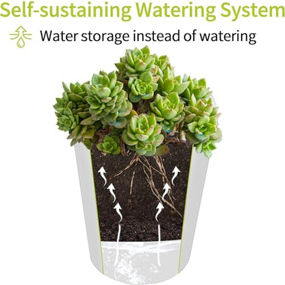 3" Self Watering Pots,20 Sets Self Watering Planter Pots for Indoor Plants with Water Level Indicator and Multiple Vents,Self Watering Planters,Self Watering Plant Pot for House Plants,Flowers,Herbs - size: 3 Inch - 20 Sets