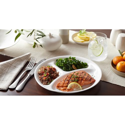 Corelle Winter Frost White 8.5"/21,6 cm Divided Luncheon Plate, Pack of 6 - style: 22cm Divided Luncheon Plate Pk6