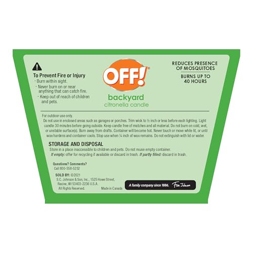 OFF! Backyard Citronella Scented Candle Burns Up to 40 Hours Provides Ambiance and a Gentle Glow for Backyard Outdoor Occasions 18 Ounce (Pack of 6) - size: 18 Ounce (Pack of 6)