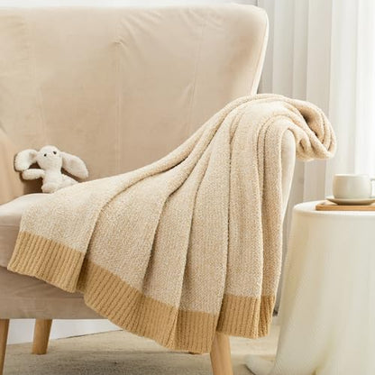 Carriediosa Heather Throw Blanket 60x80, 400GSM Ultra Soft Microfiber | Yolk Yellow, Fuzzy Fluffy Cozy Plush Knit Knitted Throws, Lightweight Cute Preppy Fall Blankets for Couch, Bed - color: Heather - Yolk Yellow, size: 60" X 80"