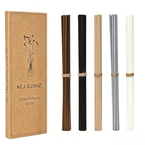 5 Mixed Colors Reed Diffuser Sticks 10inch/3mm - 130pcs Fiber Reed Fragrance Sticks Refill for Home and Bathroom - Rattan Essential Oil Sticks for Scented Diffuser (3mm X 25cm (130pcs)) - color: 5 Mixed Colors, size: 3mm x 25cm (130pcs)