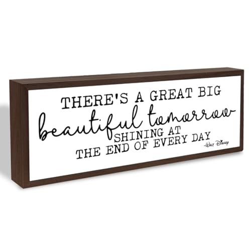 There's A Great Big Beautiful Tomorrow Sign, Positive Decoration Sign Gift, Inspirational Decor Signs, Farmhouse Table Shelf Decoration, Home Decor Accent for Living Room Bedroom, Housewarming Gift - color: Sign 16