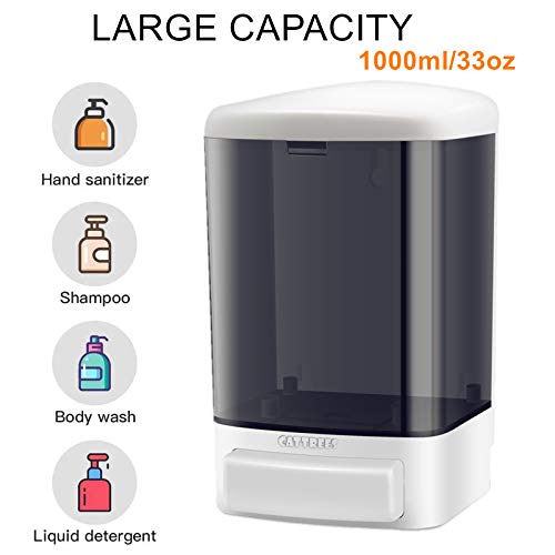 Manual Soap Dispenser, Commercial Soap Dispenser Wall Mounted for Bathroom Kitchen Hotel,Hand Sanitizer Dispenser Wall Mounted Liquid Gel -2 Pack Manual 1000ml/33oz - size: 2 pack (Manual 1000ml/33oz)