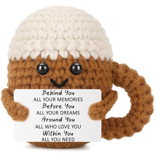 Xinezaa Graduation Crochet Coffee Gifts for Women Men New Beginnings | Back to School Gifts for Teen Girl Boy Daughter Son Friend Coworker Student, Inspirational Encouragement Emotional Support - style: Behind you