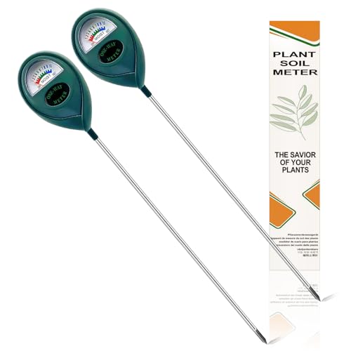 2 x Long Probe for Deep Use Soil Moisture Meter, Soil Moisture Meter, Hygrometer for Garden & Agriculture, Soil Tester, Soil Water Tester, No Batteries Required - color: GREEN+GREEN