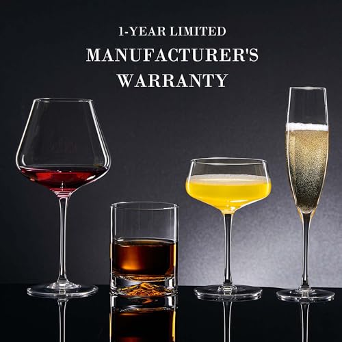 JBHO Martini Glasses, Crystal Coupe Glasses Set of 4, 10 Oz, Large and Fancy Cocktail Glasses, Hand-Blown Champagne Coupe Glasses for Espresso Martini, Manhattan as Bar Glassware or Mother's Gift