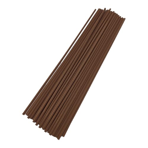 50PCS Brown Fiber Reed Diffuser Sticks 12 Inch Long 4mm Diameter Strong Absorption Refill Replacement Reeds for Diffuser Stick Essential Oil Scented Aroma Fragrance Rod for Home Office Spa - color: Brown, size: 4mm×30cm-50 PCS
