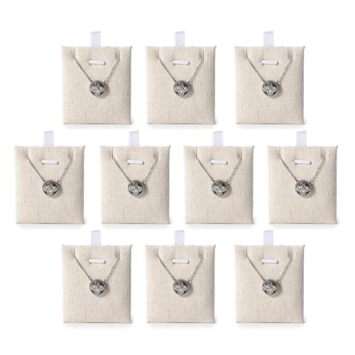Oirlv Linen Jewelry Tray Insert Cards | Linen-Style Tray Cards, Soft Protective Surface, Fits Standard Jewelry Trays, Versatile for Necklaces/Earrings/Bracelets - size: 10PCS Linen Jewelry Cards