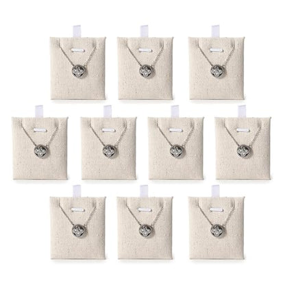 Oirlv Linen Jewelry Tray Insert Cards | Linen-Style Tray Cards, Soft Protective Surface, Fits Standard Jewelry Trays, Versatile for Necklaces/Earrings/Bracelets - size: 10PCS Linen Jewelry Cards