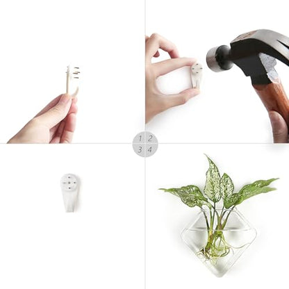 Mkono Wall Planter Hanging Propagation Stations Flower Vase Glass Pots Holder for Hydroponic Plants, Indoor Home Office Living Room Bathroom Decor Gifts, 3 Pack