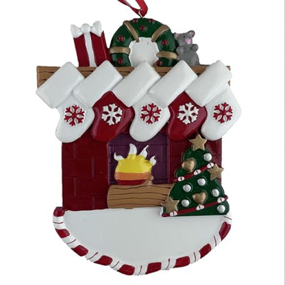 Customized and Personalized Christmas Ornament - Family of 2-6 with One Pet - Add 1 of The 26 Different Dogs and Cats to Design Your Own Custom Pet Tree -Made to Order (Family of 5 with 1 Pet) - size: Family of 5 with 1 Pet