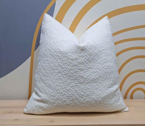 Boucle Decorative Pillow Cover – Soft Textured Throw Pillow Case for Sofa, Couch, Living Room & Bedroom - size: 16 x 26 inches