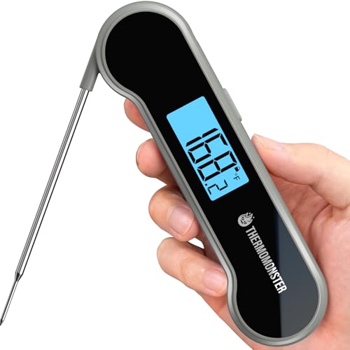 0.5 Sec Instant Read Meat Thermometer Digital for Cooking, Grey | NIST ±0.5℉ Precision Food Thermometer, Kitchen Gadgets for Oven Grill Candy BBQ Accessories, Gifts for Him Dad Men Birthday - color: Grey