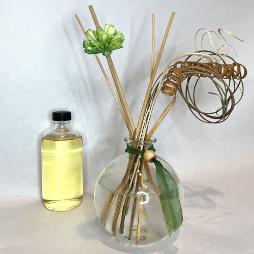 Hosley Glass Diffuser Sets Include a Glass Bottle with Reeds and 200ml Vanilla Scent Diffuser Refill Oil. Ideal Gift for Weddings, Spa, Reiki, Meditation, Bathroom - color: Style2