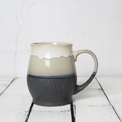 Bosmarlin Extra Large Ceramic Coffee Mug, 25 Oz, Dishwasher and Microwave Safe, Oversized Big Tea Cup for Office and Home, Reactive Glaze (Grey) - color: Gray