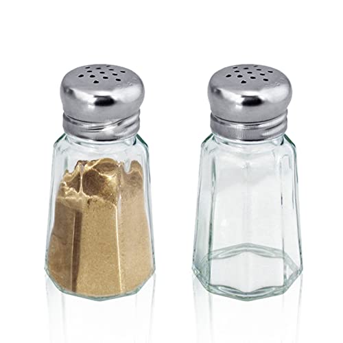 1st Choice Salt and Pepper Shakers with Stainless Tops Set of 2 (Paneled Shakers) - style: Paneled Shakers