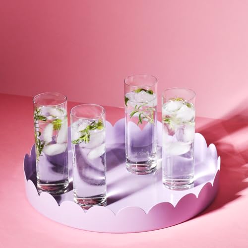 Krosno Tall Drinking Glasses Set of 6 – 6.8 oz Highball Glasses for Water, Juice & Drinks, Clear Glassware, Balance Collection, Elegant Everyday Tumblers, Dishwasher Safe, Made in Europe