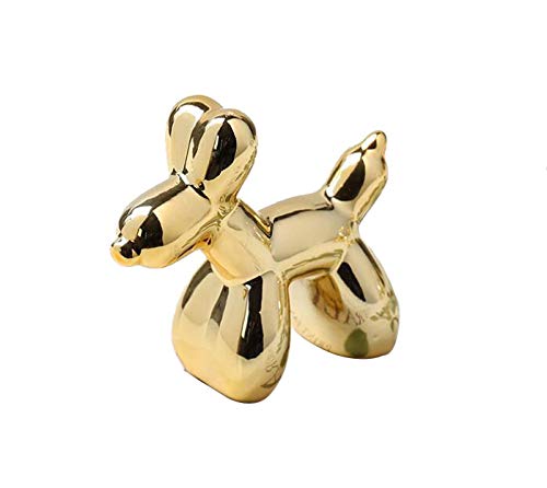 NWFashion Golden Small Animal Statues Home Decor Modern Style Gold Decorative Ornaments (Dog) - color: Dog