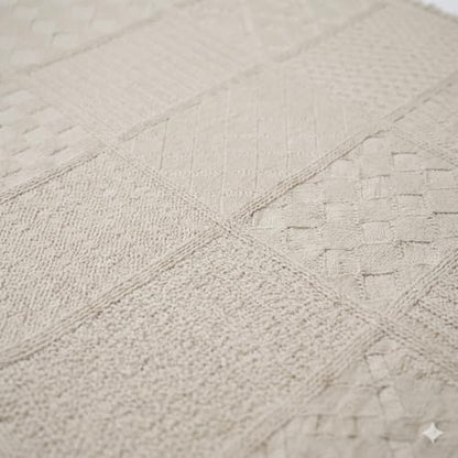 Pure Country Weavers Irish Fisherman Natural Waffle Weave Blanket - Gift Tapestry Throw Woven from Cotton - Made in The USA (69x48) - color: Irish Fisherman