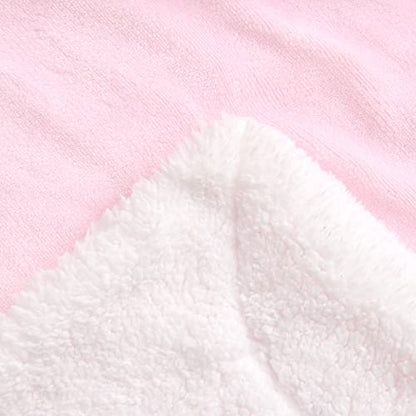 Sherpa Fleece Throw Blanket, Light Pink, 50x60 inches | Double-Sided Super Soft Luxurious Plush Blanket Throw Size - color: Light Pink, size: 50"×60"