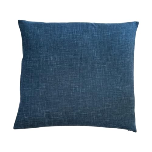 Zabuton Floor Pillow with Removable Cover - Traditional Japanese Decor | 90% Cotton, 10% Polyester Filling, Fluffy Floor Cushion for Couch, Living Room Seating or Meditation - color: Mura Blue