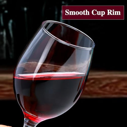 Wine Glasses Set of 12, 11 oz Clear Wine Glass Set | Red/White Wine Glasses, Pretty Gift Box, Birthday, Christmas, Party, Restaurant, Home Bar, Decorations