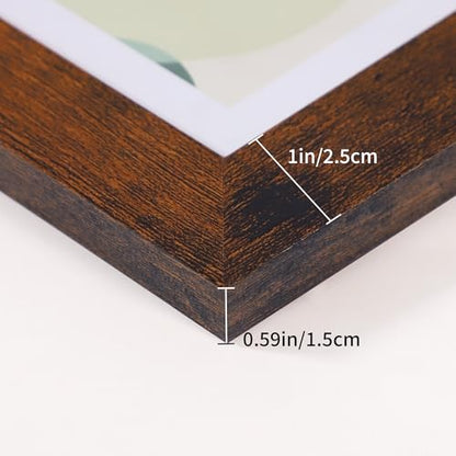 4x6 Collage Picture Frames Set of 2, Rustic Wooden Real Glass Vertical Hanging 3 Opening 4 by 6 Photo Frame, Brown - color: Brown, size: Vertical-4x6 in