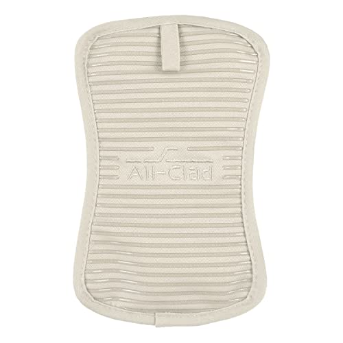 All-Clad Premium Pot Holder & Hot Pad: Heat Resistant to 500 Degrees - 100% Cotton, 10"x6.25" Hot Pad for Kitchen and Barbeque, (1-Pack), Almond - color: Almond, size: 1 Pack
