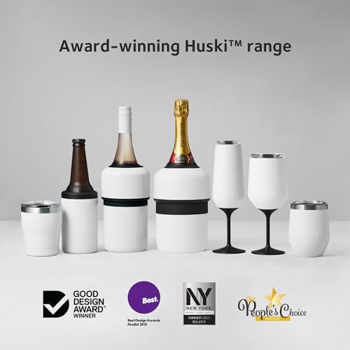 Huski Wine Tumbler 2.0 | NEW | Award-winning Design with Detachable Stem | Premium Stainless Steel Wine Glass with Lid | Triple Insulated Tumbler | 12oz Capacity | Great Gift (Brushed Stainless) - color: Brushed Stainless