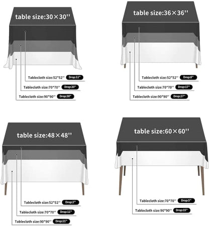 Fokitut 2 Pack Waterproof Square Tablecloth, 90x90 Inch, Stain Resistant and Wrinkle Polyester Table Cloth, Fabric Table Cover for Kitchen Dining, Wedding, Party, Holiday Dinner-Gold - color: Gold, size: 90x90''-2pack