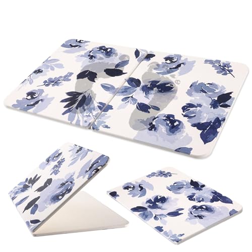 Stone Bath Mat Diatomaceous Earth Shower Mat, Non-Slip Bath Mat for Bathroom, Quick Drying Bathroom Rugs Natural Easy to Clean,24"×16" - color: Blue
