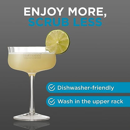 Bartesian Cocktail Glass Sets - Insulated Tumbler for Cocktails & Mocktails - Bar Glasses for Martini, Margarita, Pina Colada, Whiskey Sour, Old Fashioned - Set of 2 - style: Glassware - Insulated Tumbler