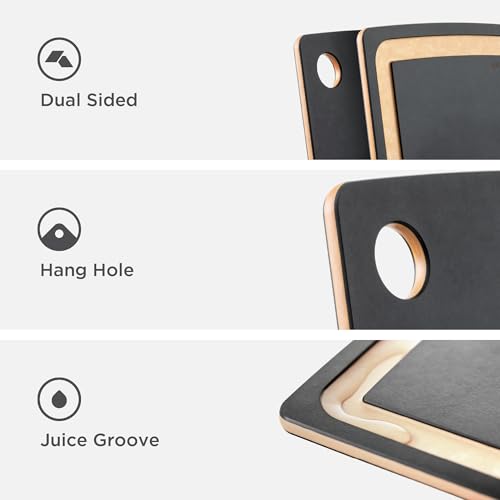 Epicurean Gourmet Series Cutting Board with Juice Groove, 17.5-Inch by 13-Inch, Slate/Natural - color: Slate/Natural, size: 17.5"L x 13"W