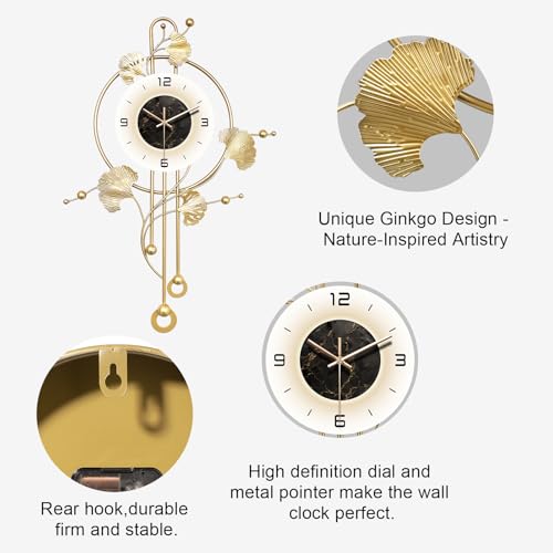 Wall Clock, Large Modern Wall Clock for Living Room Decor 20 X 31.5 Inches，Unique Office Clocks Battery Operated，Oversized Modern Wall Art for Bedroom,Farmhouse,Office Wall Decor - size: 20" x 31.5"