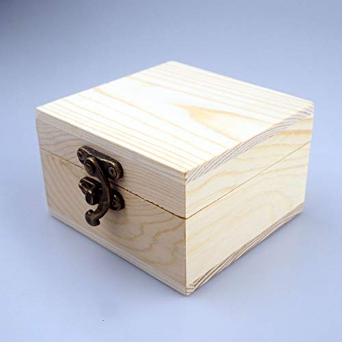 Wooden Box for your Gift Jewelry Watch Unfinished Wood Box (Wooden) - color: Wooden