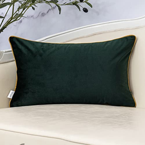 Green Throw Pillow Cover Wavy Cushion Cover Modern Zippered Rectangular Pillowcase for Sofa Couch Bedroom Living Room Home, 12x20 Inch - color: Green, size: 20" x 12" (Pack of 1)
