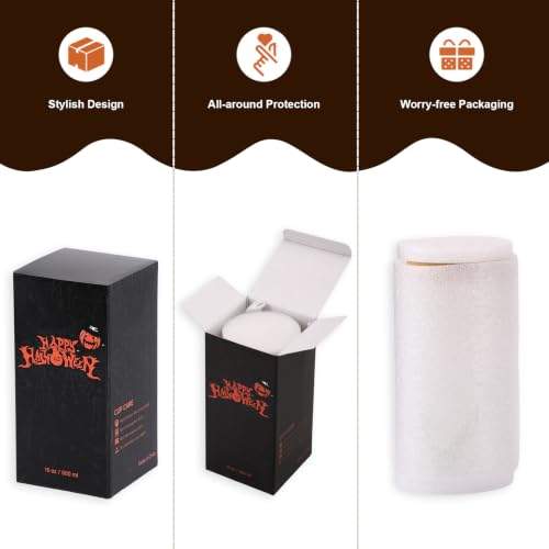 Halloween Ghost Gift Cute Pumpkin Glass Cup with Lid and Straw | Fall Iced Coffee Glass Tumbler Mug Gifts for Women Men, Birthday Thanksgiving Presents Basket Stuff for Teens Girls 16oz - style: Hat Ghost