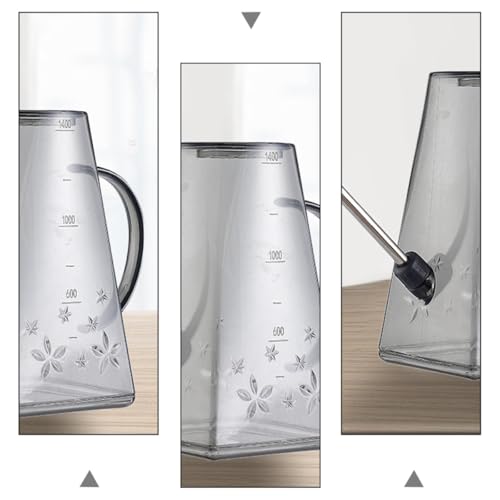 Beavorty Long Spout Watering Can 1.4l Grey for Indoor Outdoor Plants Succulents Garden with Precise Watering Bottle Design