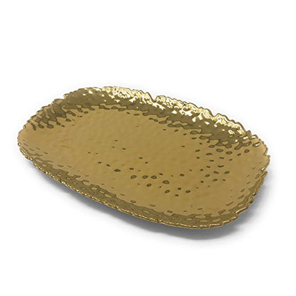 Pampa Bay Golden Millennium Titanium-Plated Porcelain 11-inch Platter, Gold