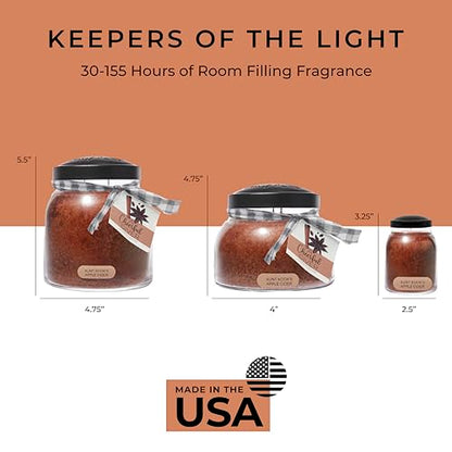 A Cheerful Giver - Aunt Kook's Apple Cider Mama Scented Glass Jar Candle (22oz) with Lid & True to Life Fragrance Made in USA - size: 22 oz